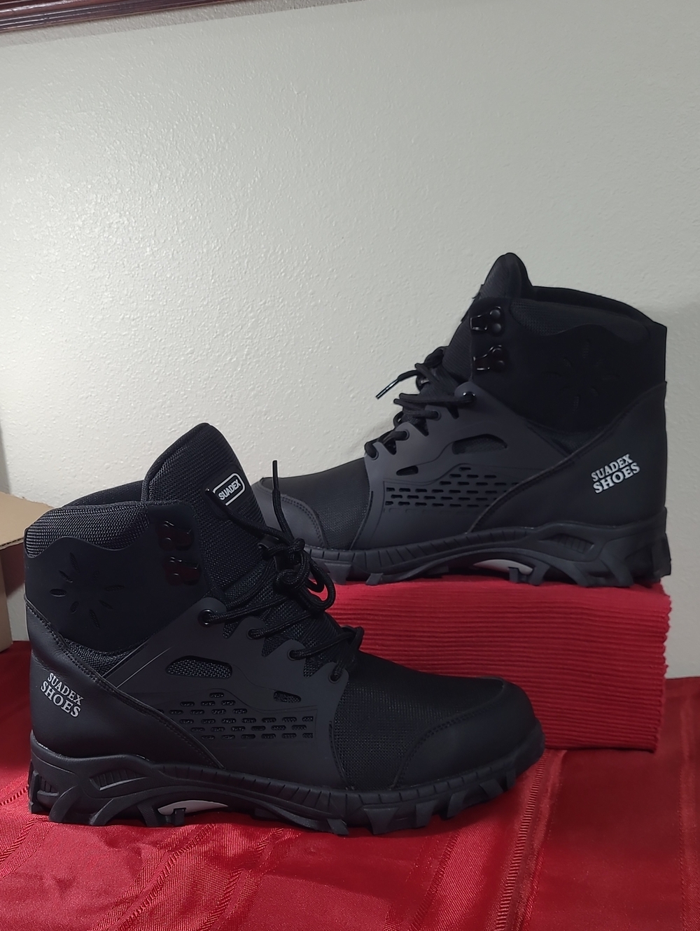 Men's Black Suadex Safety Toe Tactical Work Boots